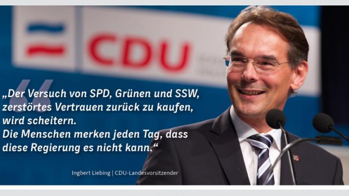 Ingbert Liebing und Daniel Günther: Zerstörtes Vertrauen kann man nicht zurück kaufen